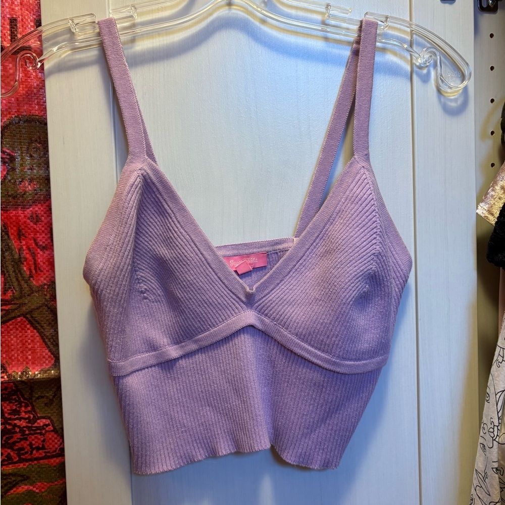 Sugar Thrillz Lilac Knit Bralette